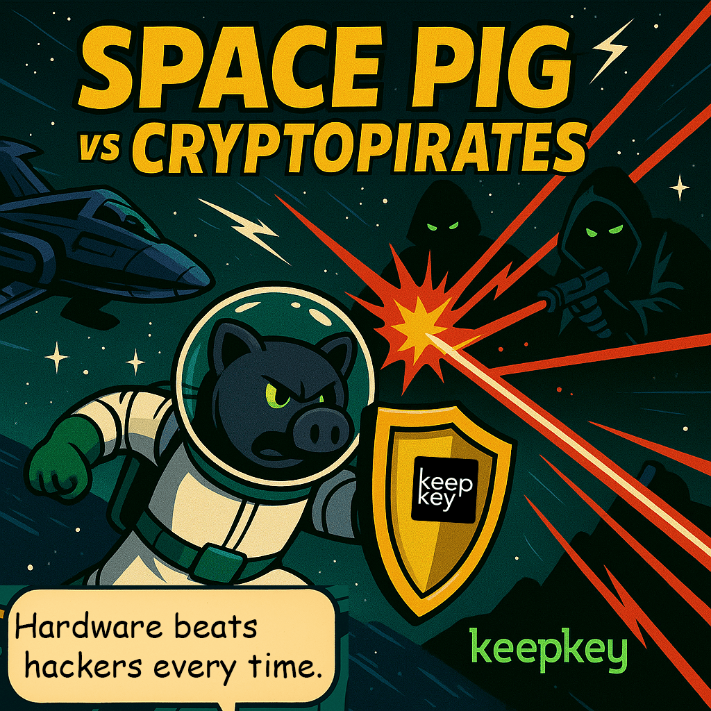 Space Pig defeats crypto pirates