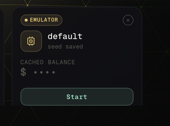 Boot a test wallet
